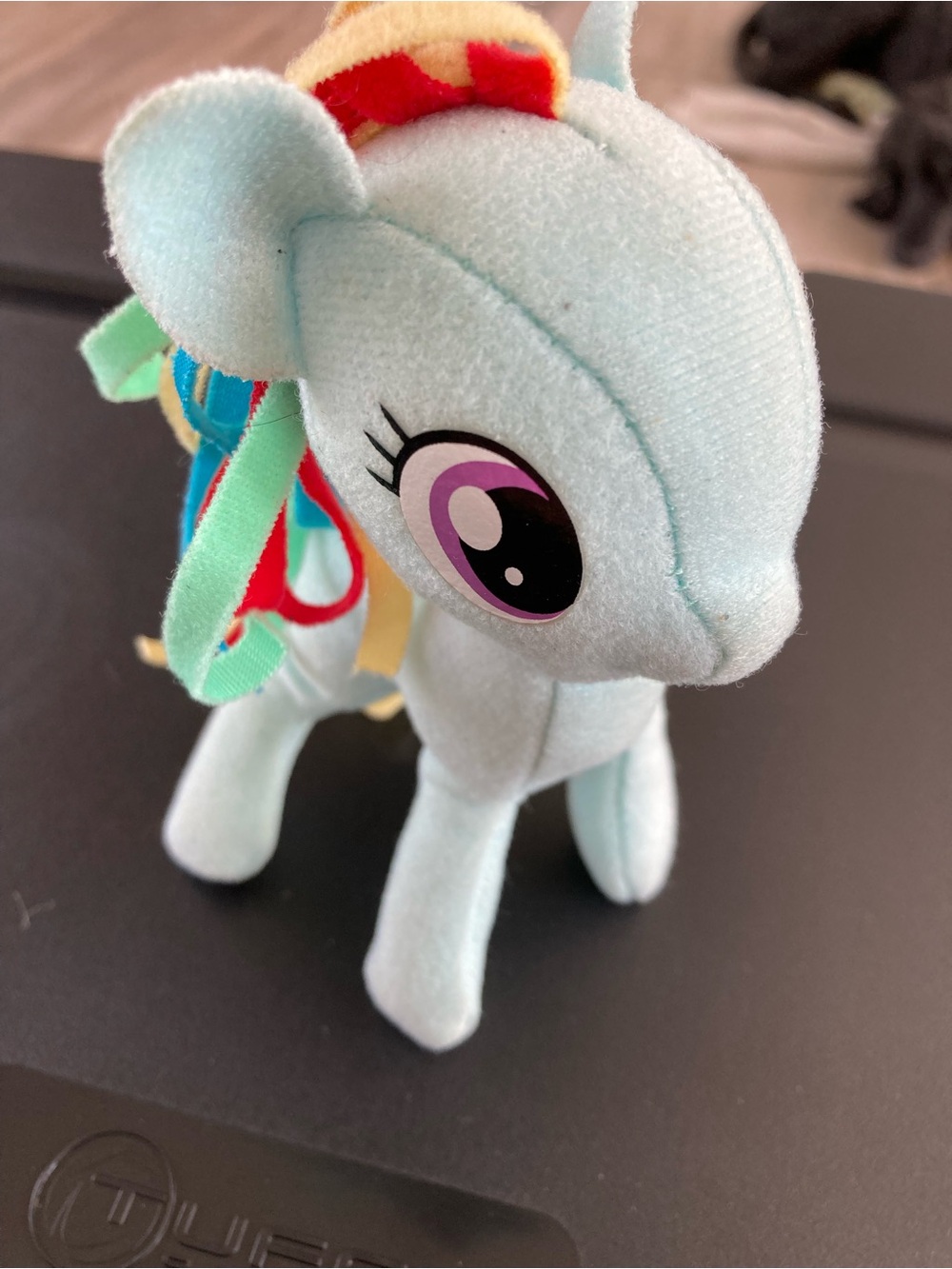 My Little Pony Light Blue Plush Pony with Rainbow Ribbon Mane